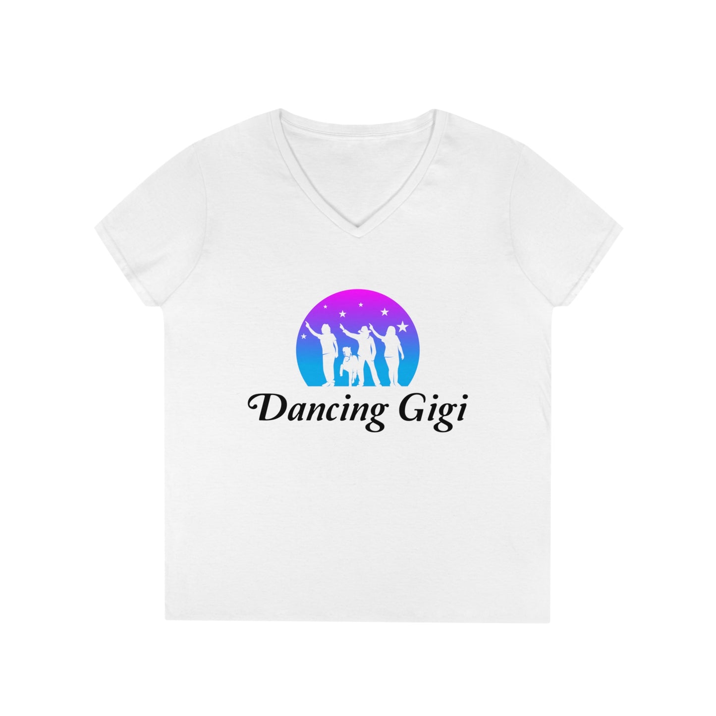 Dancing Gigi Ladies' V-Neck T-Shirt