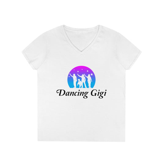 Dancing Gigi Ladies' V-Neck T-Shirt